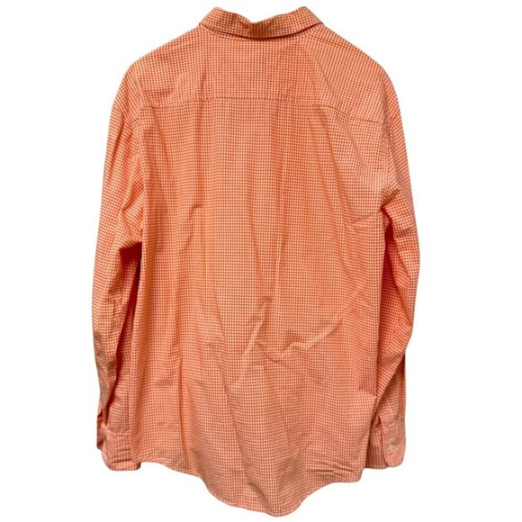Abercrombie & Fitch Mens Shirt Orange Check Long Sleeve Preppy Button up Cotton - Picture 3 of 7